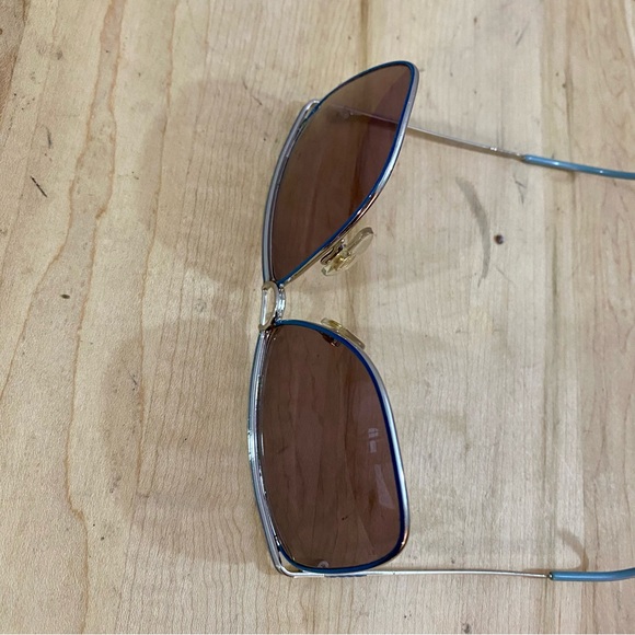 Gucci Vintage 70s Sunglasses Silver Plated Blue Authentic‎ Sz 58-11-135 2204 Y2K main image 4